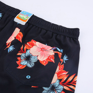 Shorts de bain décontractés pour hommes avec logo personnalisé, respirants, imperméables, en polyester, taille élastique tricotée, grandes tailles - Product Image 5