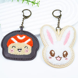 Porte-clés personnalisé en cuir Remplissage en coton Motif de dessin animé Hotsale Porte-clés fruits Porte-clés en cuir avec composants métalliques - Product Image 6
