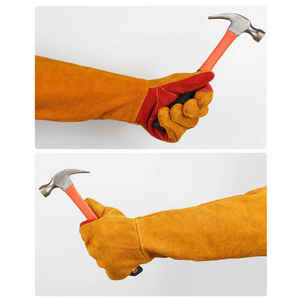 Guantes de Trabajo de Soldadura de Manga Larga, Resistentes al Calor y al Desgaste, Protectores de Manos para Barbacoa, Guantes de Seguridad - Product Image 3