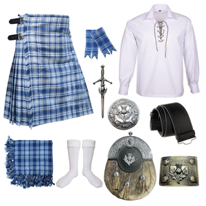 Tenue de mariage traditionnelle Obexa pour homme en coton, ensemble 11 pièces motif Thistle, modèle OBK-300443 - Product Image 2