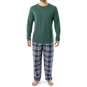 Conjunto de Pijama Cómodo para Hombre BD, 100% Algodón, Diseño de Cuello Redondo, para Uso en Casa y Hotel - Product Image 2