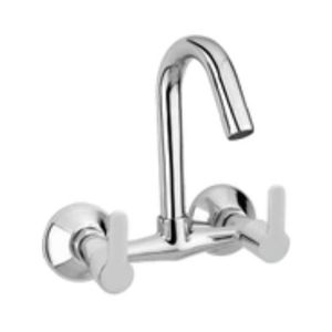 Basin Faucet 211 Sink Mixer With <b>Swinging</b> Spout Stainless Steel Polished Sustainable Modern Design Wall-Mounted <b>Single</b> Handle - Product Image 1
