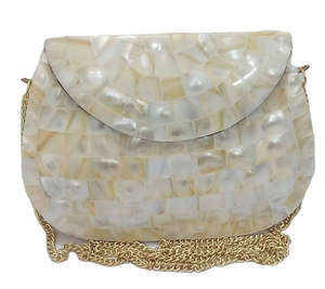 Mosaïque de luxe pour rose nacre sac à la mode en bois Rose pochette velours intérieur fermeture éclair magnétique Snap couverture élégant métal - Product Image 6