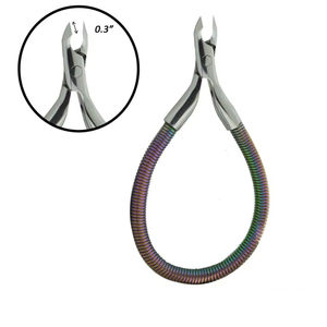 Coupe-ongles professionnel en acier inoxydable à bord incurvé et droit, ouverture large, ciseaux pour éliminer les peaux mortes des doigts, pour manucure - Product Image 1