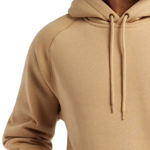 Sweat à capuche unisexe en molleton de coton épais, coupe oversize, beige uni, style streetwear, pour homme, vente en gros personnalisée - Product Image 3