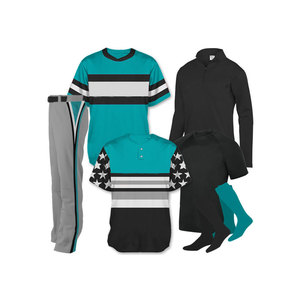 Unisex Baseball Uniform Set Breathable Lightweight Moisture Wicking Quick Dry 100% Polyester All Seasons Sportswear - Product Image 1