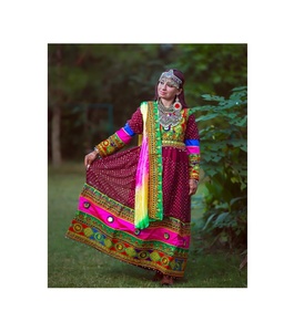 Vestidos Kuchi afganos étnicos vintage trajes de fiesta tradicionales con decoración de encaje en varios colores para afganos/Pakistán - Product Image 3