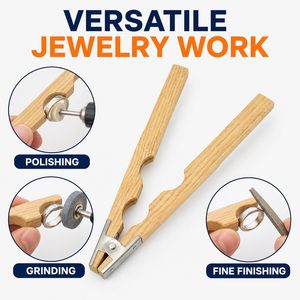 Soporte de Anillos de Madera Básico de 8 Pulgadas, Herramienta para Trabajar Joyería con Bloqueo de Acero Zetomed Pro - Product Image 6