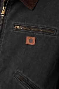 Chaqueta de Trabajo Vintage JK1202 de Lona – Abrigo de Trabajo para Hombre con Cierre Frontal a Prueba de Viento y Cuello de Pana - Product Image 5