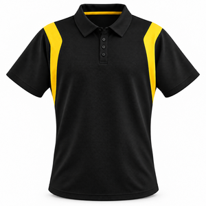 Polo de travail pour homme avec logo personnalisé, manches courtes, empiècements contrastés, tissu piqué, uniforme pour le personnel d'atelier, vêtements pour ouvriers industriels - Product Image 1