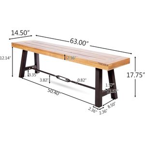 Set di 2 panche da pranzo per esterni in legno di acacia - Product Image 2