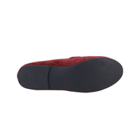 CHOOZII Chaussures élégantes et de qualité pour l'automne et l'hiver, nouveau style, chaussures en daim de chèvre bordeaux, mocassins classiques pour femmes
