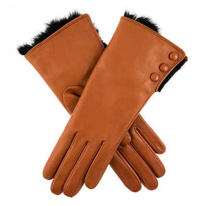 Leather fashion Touchscreen fur cuffs <b>Gloves</b> - Product Image 1