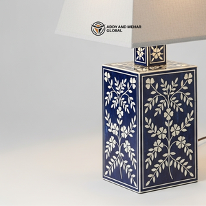 Lanterne de table personnalisée en os incrusté, motif floral traditionnel, base de lampe sur mesure pour la décoration intérieure, avec étiquetage privé - Product Image 5