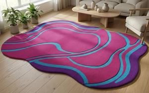 Alfombra Moderna Hecha a Mano con Mechones de Lana para Sala de Estar |   Fabricación de Alfombras de Lana de Lujo a Medida - Product Image 6