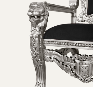 เก้าอี้บัลลังก์ไม้มะฮอกกานีแท้สไตล์ราชวงศ์ คลาสสิก หรูหรา สำหรับโรงแรม ห้องนั่งเล่น อพาร์ทเมนท์ วิลล่า ทนทาน - Product Image 6