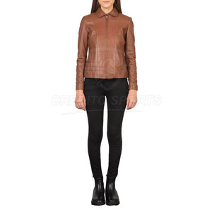 Latest Style Pakistan Made Women leather Jackets <b>Winter</b> Wholesale Price Low Moq Women leather Jackets - Product Image 6