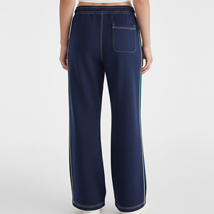 Pantalones Casuales de Invierno para Mujer, Corte Holgado y Recto, Estilo Urbano, con Costuras en Contraste de Encaje, 50% Algodón, 50% Poliéster, Elásticos, 2026 - Product Image 6