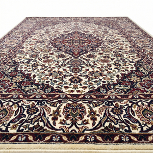 Tapis géométrique moderne ivoire bordeaux, tapis décoratif à bordure, écologique, antidérapant, tufté à la main, à poils épais pour salon - Product Image 2