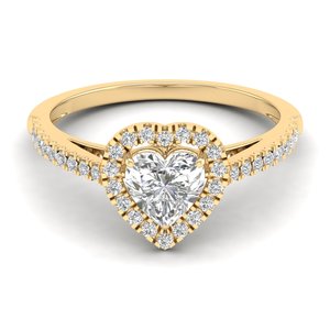 Bagues de fiançailles REYES en argent sterling 925 en forme de cœur avec moissanite 1 carat, faites à la main, cadeau d'anniversaire, bijoux fins - Product Image 6