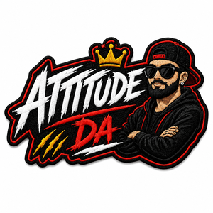 Attitude Da Embroidered Patch Iron-On Nonwoven Felt Badge for Clothing <b>Hats</b> <b>Bags</b> - Product Image 1