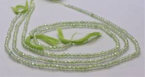 Perles de préhnite naturelle facettées rondes 3 mm, perles de pierre précieuse préhnite, 13 pouces, perles rondes de préhnite naturelle pour la création de bijoux - Product Image 4