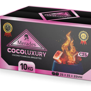Carbón de Shisha Hexagonal de Lujo Coco, Briquetas Indonesias Premium de Merades, de Larga Duración y Sin Humo, para Compradores de Exportación en Dubái - Product Image 1