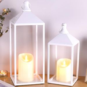 Hut Shape <b>Black</b> Iron Modern Decorative <b>Lanterns</b> in Assorted Sizes for Valentine's Day Home Decoration - Product Image 3