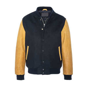 High Quality Thin Canvas Varsity <b>Jackets</b> Custom Stand <b>Collar</b> Embroidered Logo Winter Letterman <b>Jacket</b> - Product Image 6