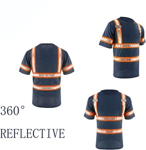 Camiseta de Seguridad Reflectante de Alta Visibilidad, Uniforme de Advertencia para Trabajadores de Carreteras y Obras de Construcción - Product Image 3