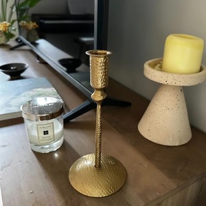 Decorative Antique <b>Brass</b> <b>Candlestick</b> Holder with Perforated Design for Home Decoration Durable Metal Finish Home Decoration - Product Image 2