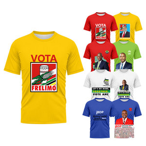 Prezzo di fabbrica 100% poliestere 120gsm 140gsm stampato uomo pubblicità presidente politico campagna elettorale magliette - Product Image 4