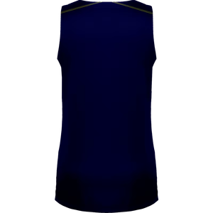 Maillot de basket sans manches bleu marine pour femme, col en V, en polyester respirant, coupe athlétique, toutes saisons, imprimé par sublimation - Product Image 2