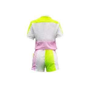 Women Custom Logo Sublimation Windbreaker <b>Short</b> Set Windproof Waterproof 2 Piece Set <b>Jacket</b> <b>Short</b> Sets - Product Image 2