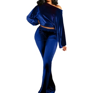 Survêtement en velours pour femme Logo personnalisé Survêtement en velours Survêtement de jogging Survêtement en velours pour femme 2026 - Product Image 1