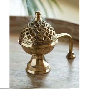 Superior Quality Customized Size Brass Gold Plated Incense Burner Fantastic Design Classic <b>Bakhoor</b> <b>Oud</b> Burner - Product Image 2