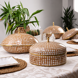 Ensemble de casseroles en nacre pour l'Aïd |   Bol isotherme chauffe-plat, vaisselle de Ramadan, cadeau de mariage, décoration d'intérieur de luxe - Product Image 3