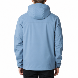 Chaqueta Cortavientos Impermeable Ligera Unisex Personalizada para Exteriores con Capucha y Tela de Nailon para Deportes - Product Image 2