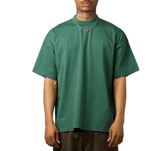 Camiseta de Algodón Grueso Extra Grande para Hombre, Manga Corta, Hombros Caídos, Cuello Redondo Acordonado, Logotipo Personalizado, Camiseta Lisa, Ordene Ahora - Product Image 4