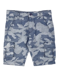Men's High Street Style <b>Elastic</b> Waist Quick Dry Spandex/Polyester Breathable Camouflage Printed Shorts Wholesale - Product Image 3