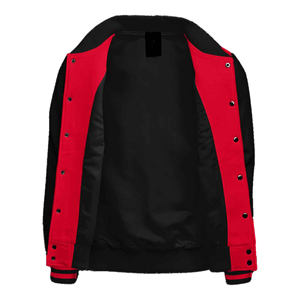 2024 Custom Logo Letterman Embroidery <b>Block</b> Panel Zipper Buttons Varsity Jacket Men's Running Varsity Jackets for Men's - Product Image 3