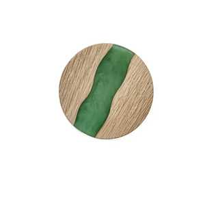 แผ่นรองแก้วไม้เรซิ่นทรงสี่เหลี่ยม งานแฮนด์เมด ทนทาน หรูหรา ตกแต่งโต๊ะบ้าน - Product Image 1