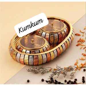 Juego de 2 bandejas cuadradas multiusos de metal antiguo (plata alemana, cobre, latón) ecológicas para frutos secos, recuerdo de boda, decoración de cocina - Product Image 1