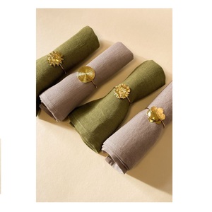 Textured Aluminum Napkin Ring <b>for</b> Party Luxury <b>Dining</b> <b>Table</b> Decor Eco-Friendly Enhancing Visual Appeal with Modern Finish - Product Image 3