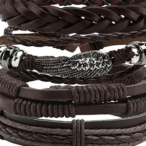 Premium Quality Newest Trendy Wide Black Leather Cuff <b>Bracelet</b> with Pyramid Stud Design <b>Adjustable</b> Fashion Wrist Accessory - Product Image 6