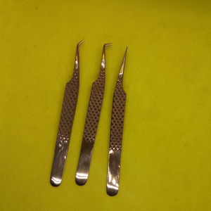 Vente en gros de pinces à cils de précision en acier inoxydable de luxe pour extensions de cils - Product Image 5