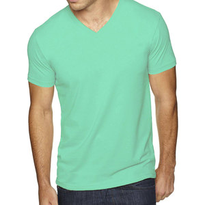 T-shirts pour hommes à manches courtes et col en V, vêtements d'été pour hommes, logo personnalisé imprimé, polyester et coton, t-shirt pour hommes en gros - Product Image 6
