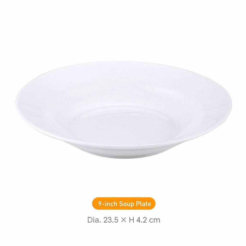 9 inch white deep Plate