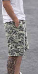 Bulk Eco-Friendly Cotton <b>Camo</b> Men's Streetwear Fashion Anti-Wrinkle Loose Fit <b>Shorts</b> Breathable Elastic Waist Custom Logo - Product Image 4