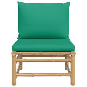 Canapé de jardin en bambou naturel, chaise d'extérieur verte et écologique - Product Image 3